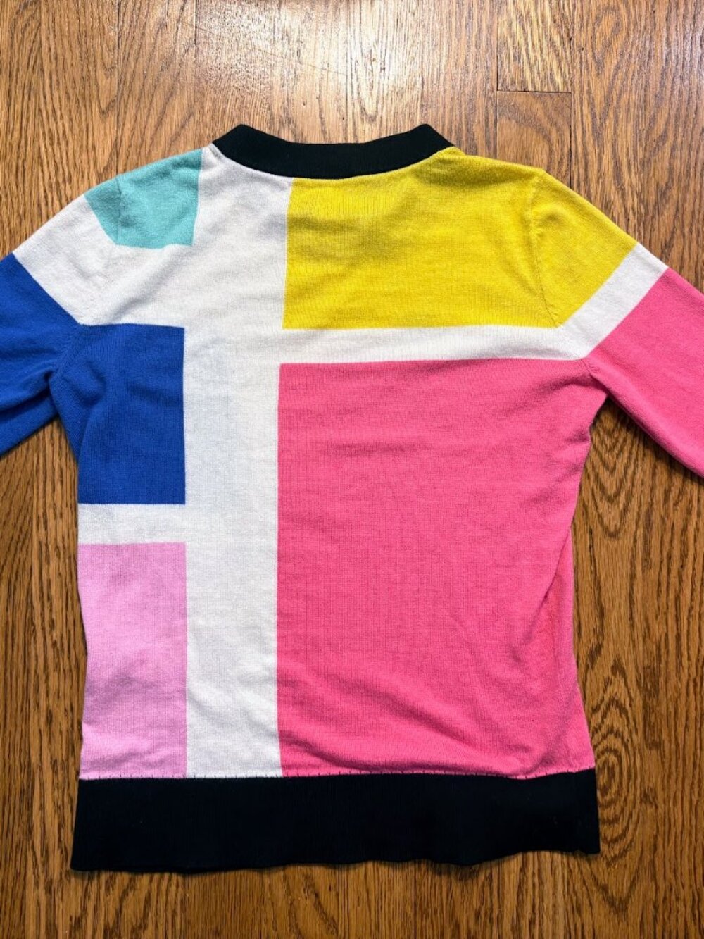 Kate Spade New York Colorblock Geometric Mondrian Knit Sweater Small - Picture 3 of 7